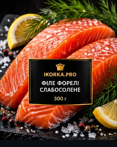 Філе форелі слабосолене — 300 г